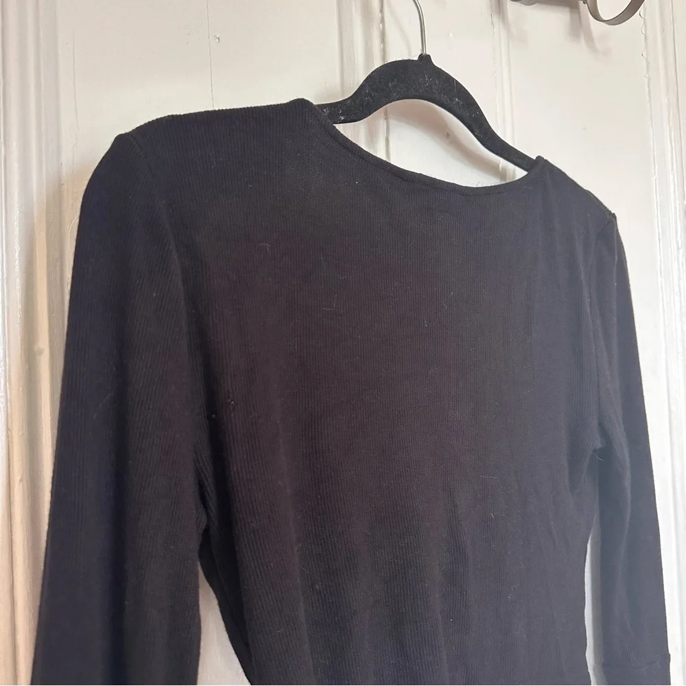Jack by BB Dakota Leia Black Flounce Sleeve Crop Top - Picture 12 of 15